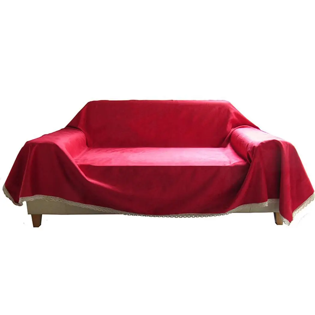 Однотонный мягкий чехол для дивана гостиная синий желтый светло-серый