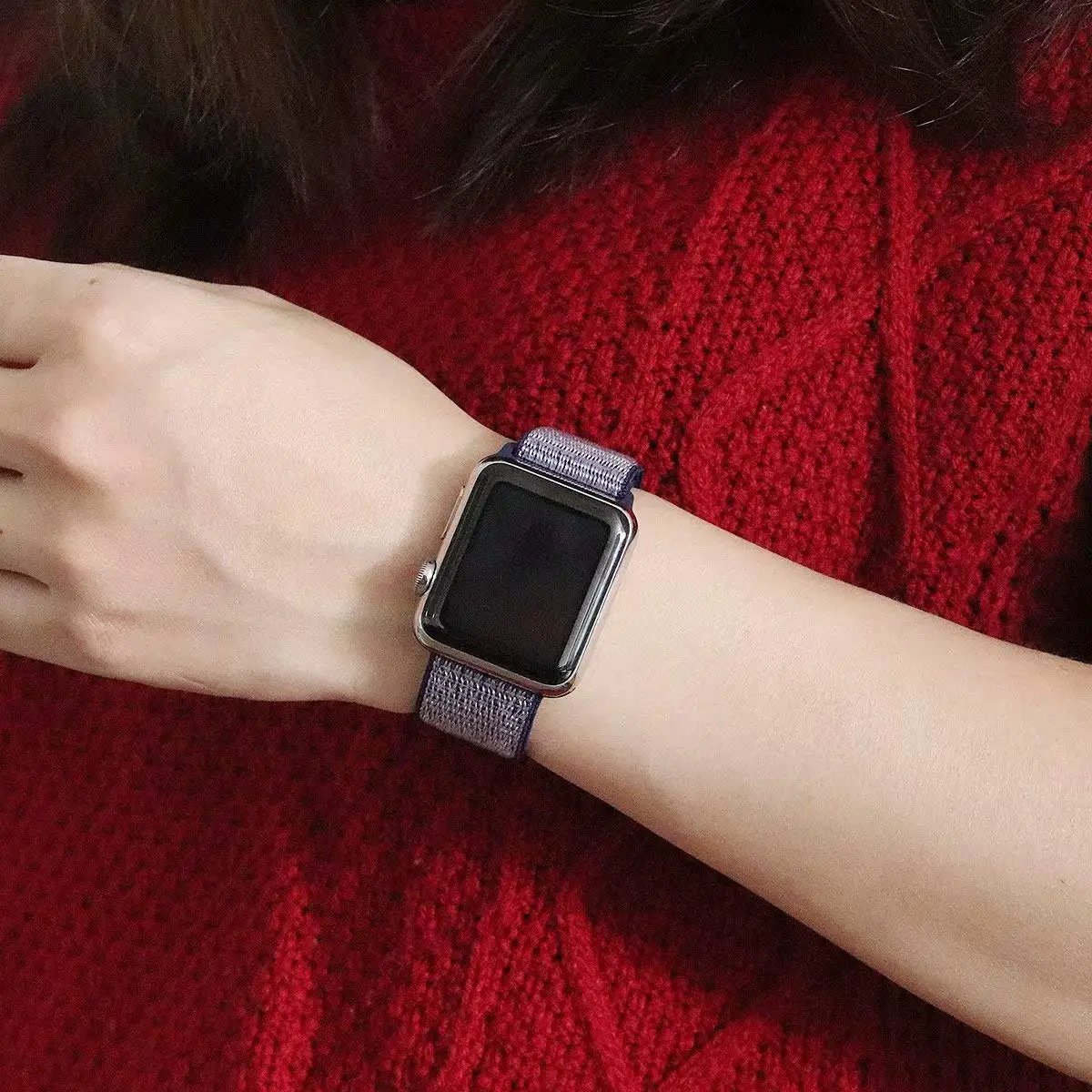 Нейлоновый спортивный бесшовный мягкий для наручных часов iwatch серии 4/5/3/2/1 дышащий замена ремешок для наручных часов Apple Watch 38 мм/40 мм/42 мм/44 мм