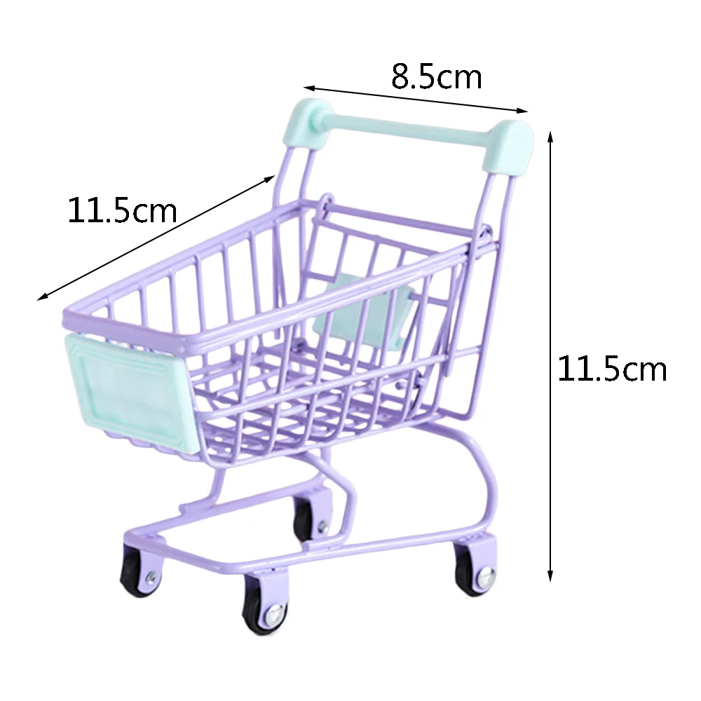 

1pc 11.5*8.5*11.5cm Funny Mini Bird Parrot Mouse Cat Toy Supermarket Shopping Cart Intelligence Growth Parrot Toys