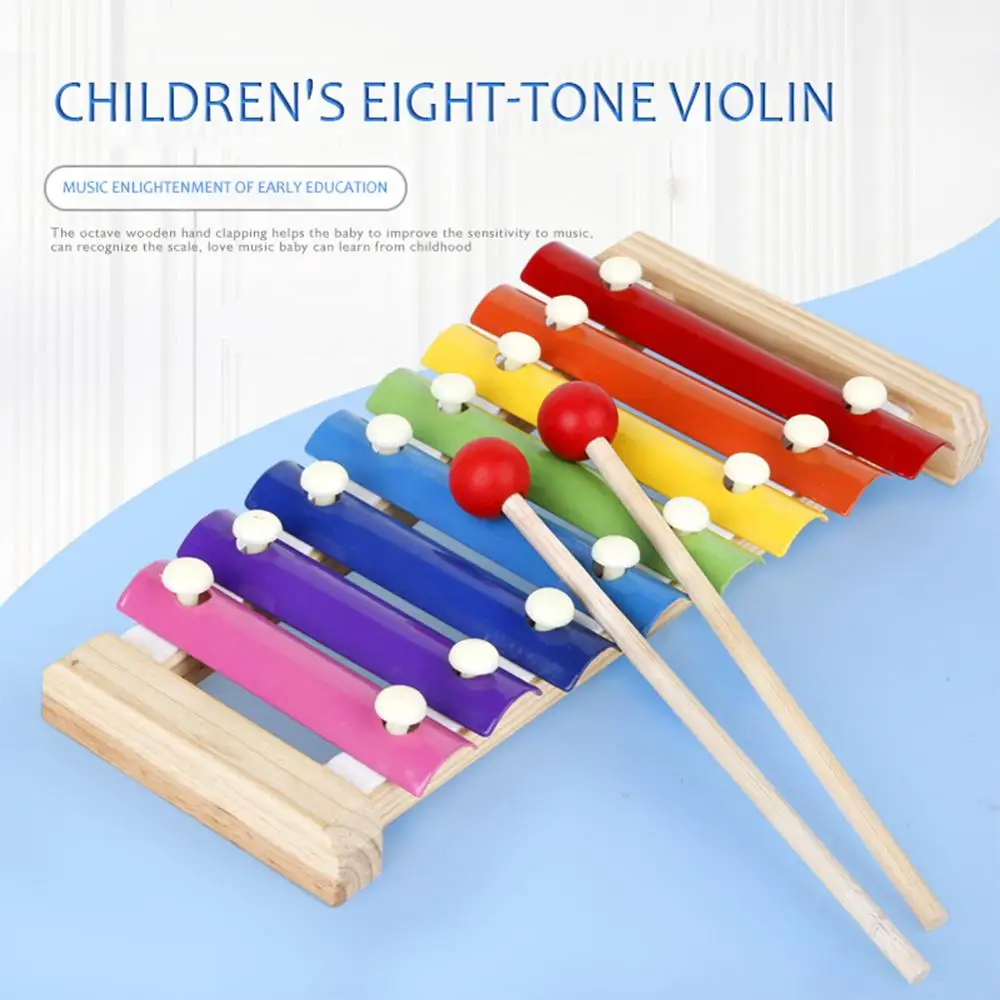 Деревянный октавенный ксилофон Обучающий набор игрушек Монтессори лист из