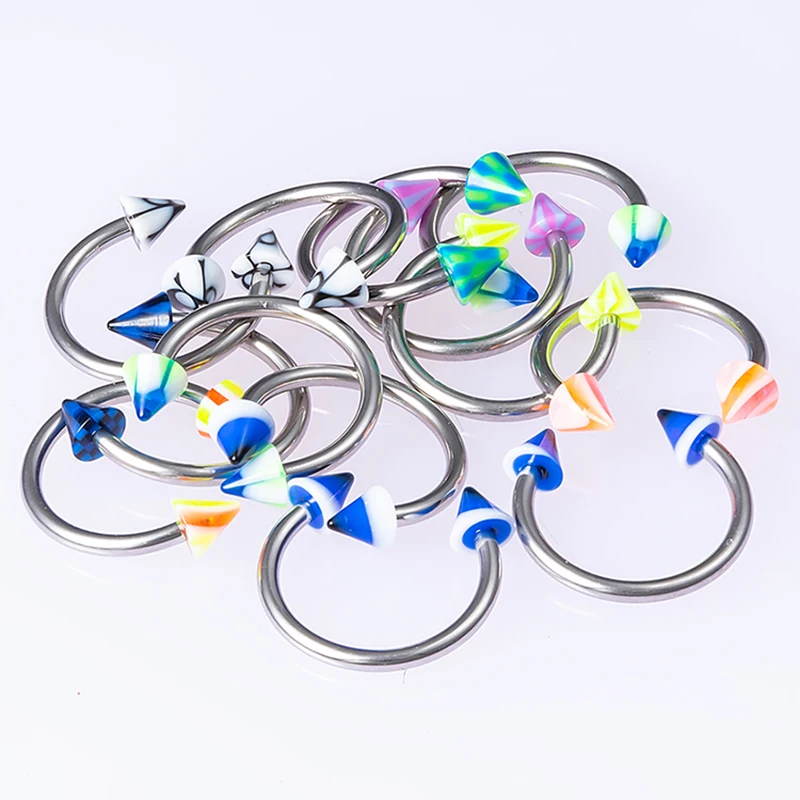 10/20 шт. Акриловые Нос Кольца для пирсинга перегородки носа кольца брови губ