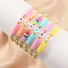 Женские наборы браслетов из бисера, разноцветные браслеты в богемном стиле из мягкой керамики, украшения в виде ракушек в стиле бохо, 2021