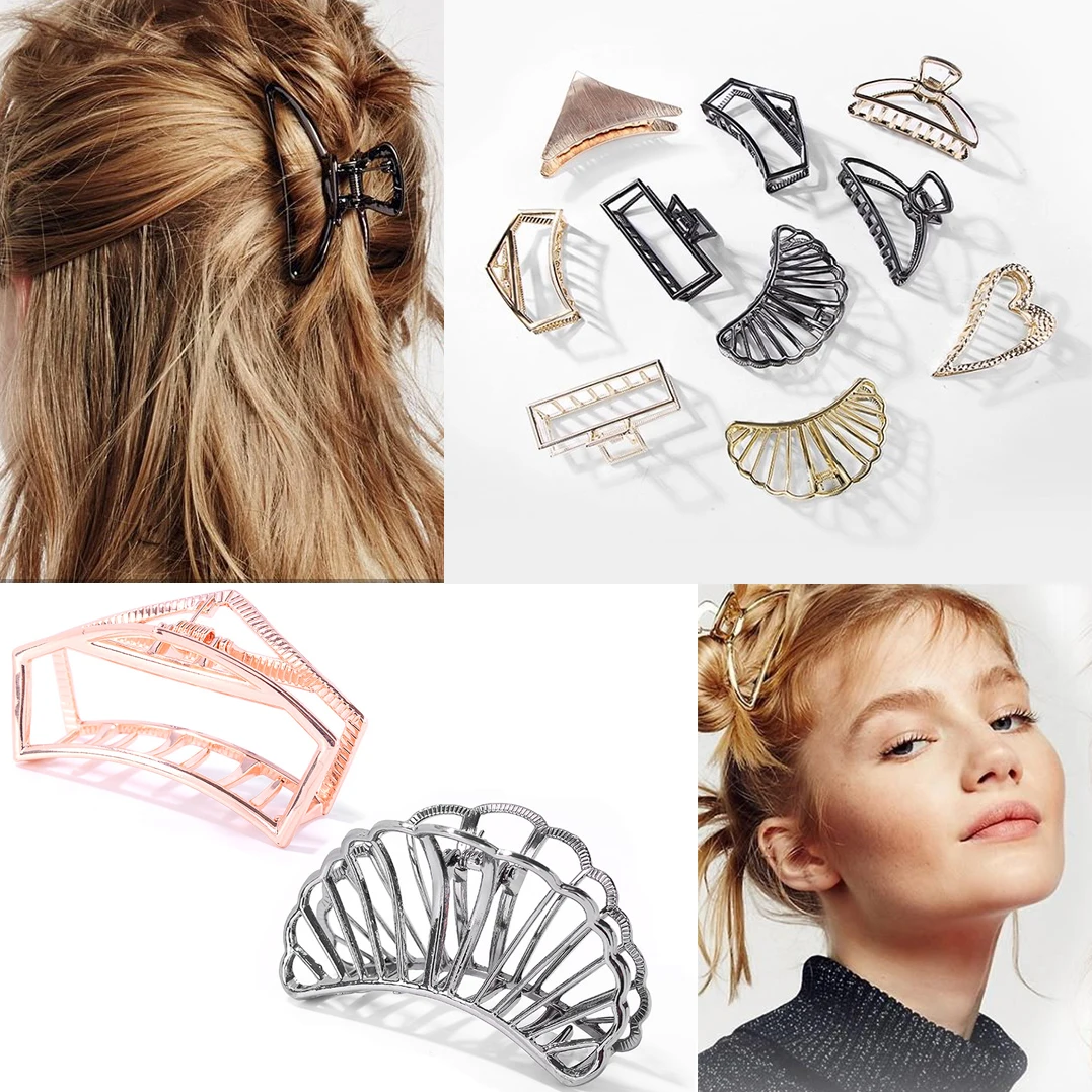 Новое поступление геометрические зажимы для волос женщин и девочек заколка краб