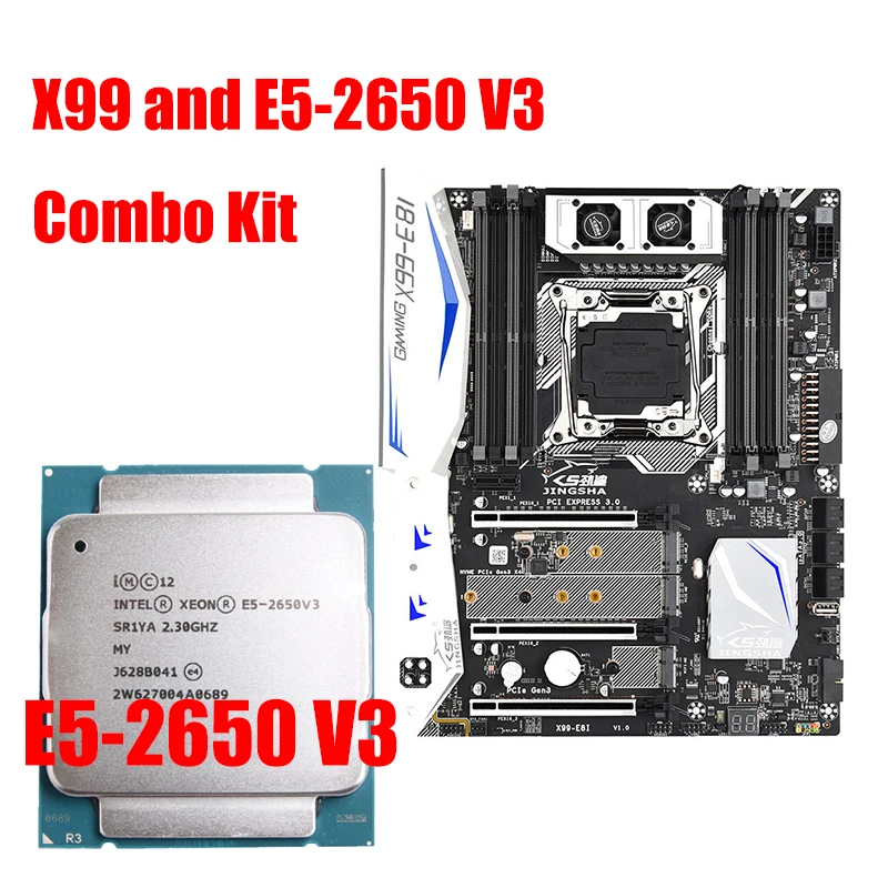 

X99 E8I Motherboard and E5 2650 V3 Combination Kit Support Intel XEON E5 LGA2011-V3/V4 DDR4 ECC REG Memory NVME USB3.0