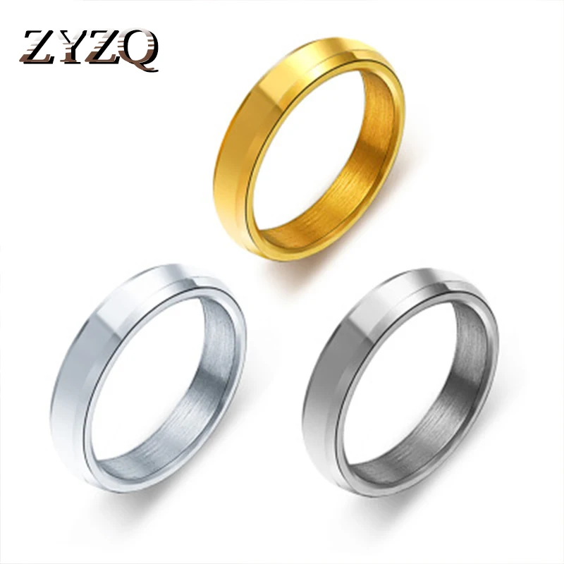 ZYZQ классические кольца для пар толстые стильные аксессуары подарка на день