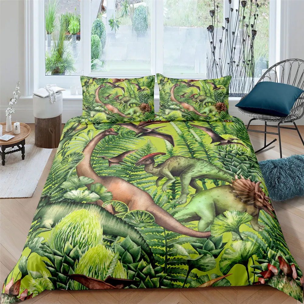 

Bedding Sets 3D Duvet Quilt Cover Set Comforter With Pillowcase King Queen Full Animal Dinosaur Home Texitles