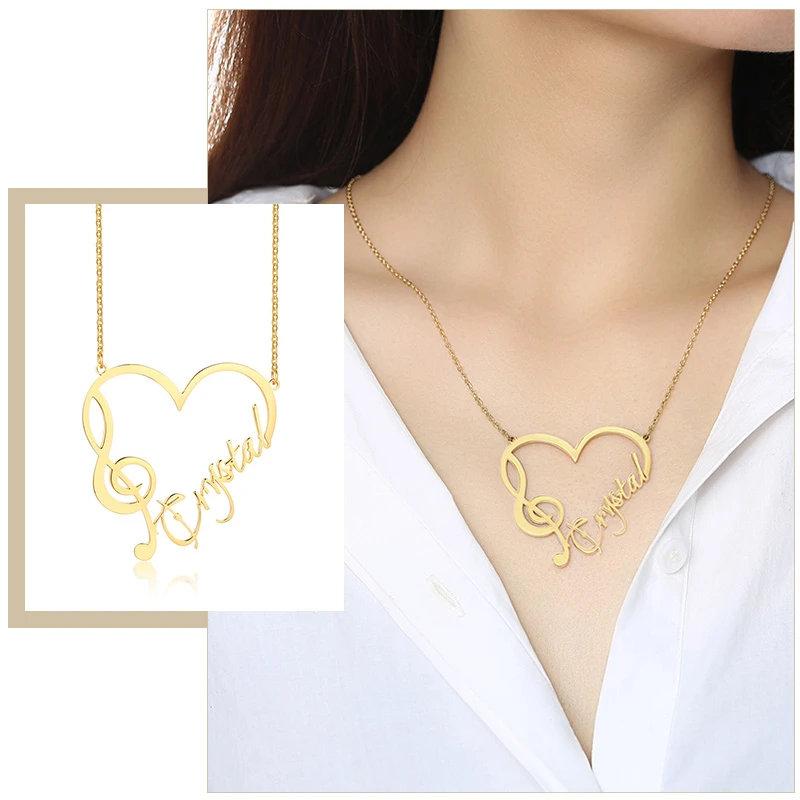 Женское модное ожерелье индивидуальное персонализированное название из