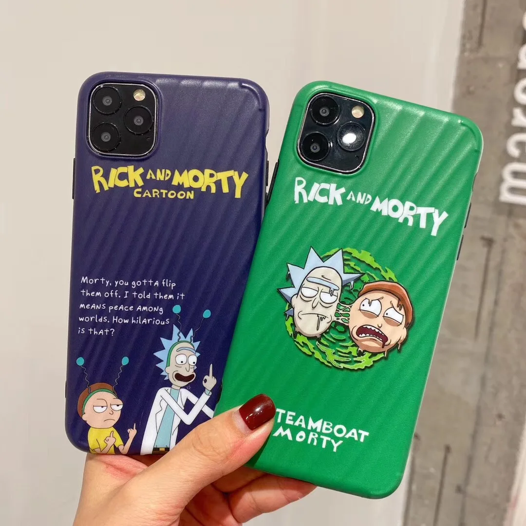 American cartoon Rick Morty 3D Shell pattern Phone Case For Apple iPhone 7 8 Plus 11 11pro 11promax X XS Max XR soft Cover |