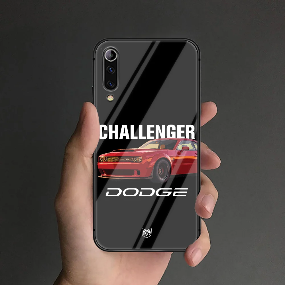

Sport Car Dodge Phone Tempered Glass Case Cover For Xiaomi Mi A3 Max3 Note 9 10 I T Pro Lite Ultra Pretty Waterproof Shell Etui