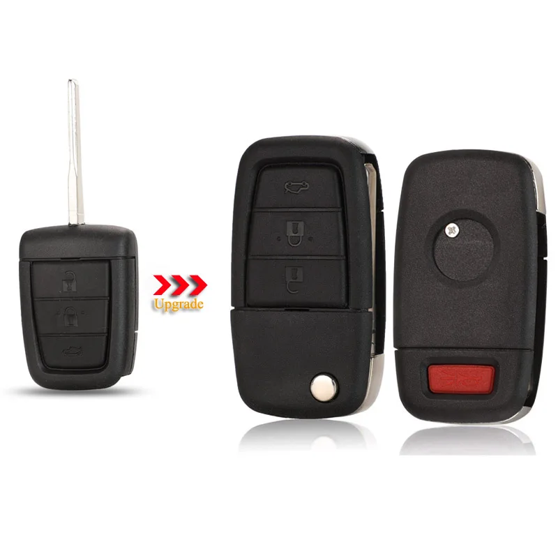 

Jingyuqin 10 шт. 4BTN Замена модифицированный откидной складной пульт дистанционного управления автомобильный ключ чехол для Chevrolet Caprice для Holden ком...
