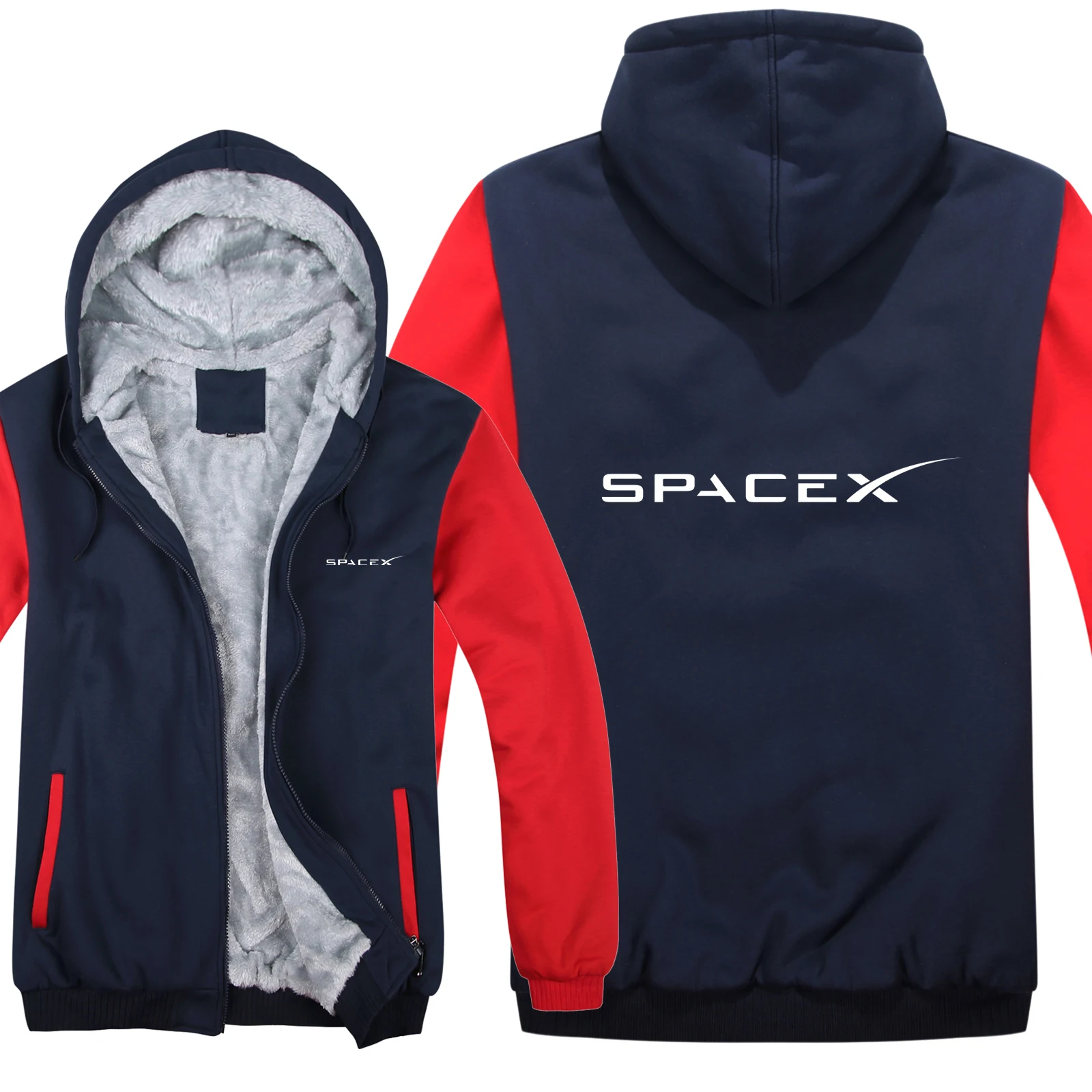 

Space X Hoodies Men Fashion Coat Pullover Wool Liner Jacket Space X Sweatshirts Hoody HS-063