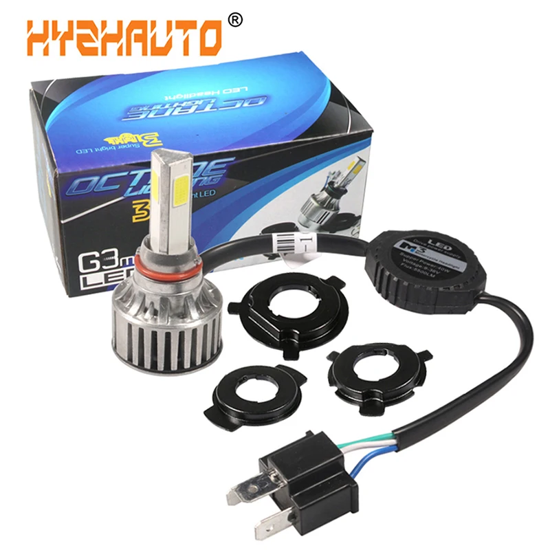 HYZHAUTO 1 шт. H4 светодиодные фары для мотоцикла белый 6000K PH7 PH8 HS1 лампы скутер 5500LM 12V/24V|