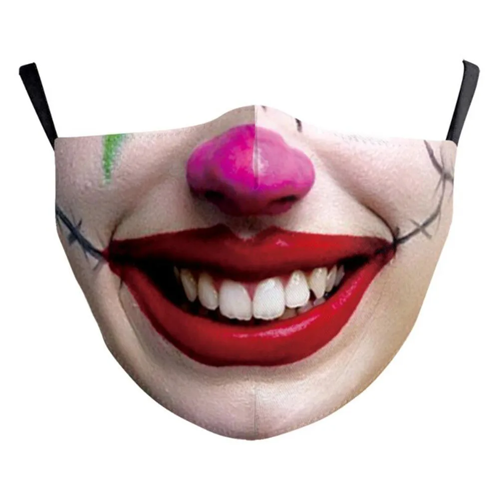 Лидер продаж забавные женские и мужские маски для косплея с большим ртом клоуна