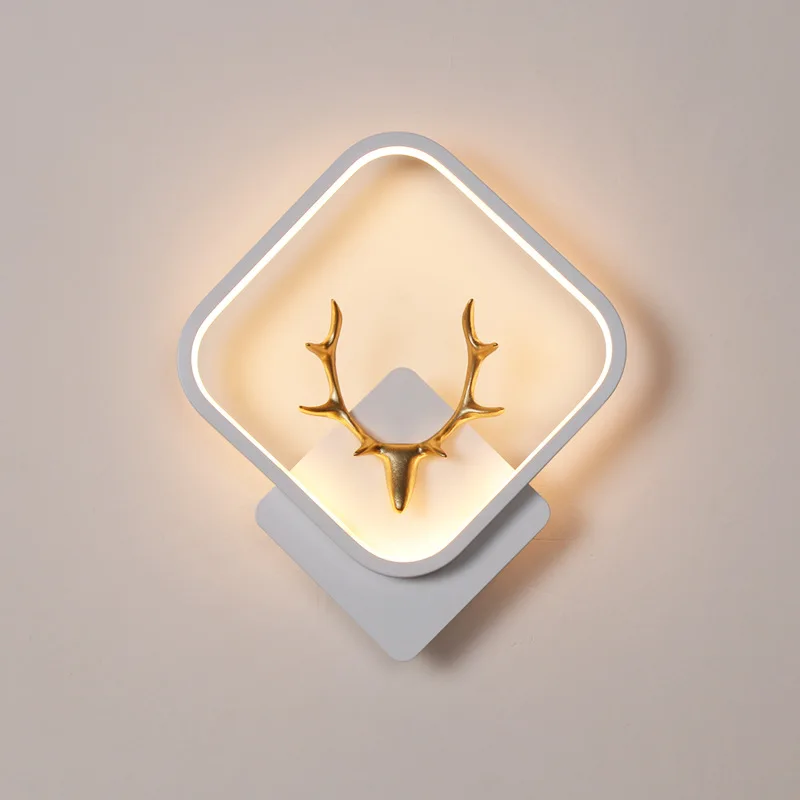 

12W 15W LED Wall Lamp Acrylic Antlers Design LED Wall Light For Bedroom Bedside Indoor Modern Nordic Sconce Luminaire Led Lustre