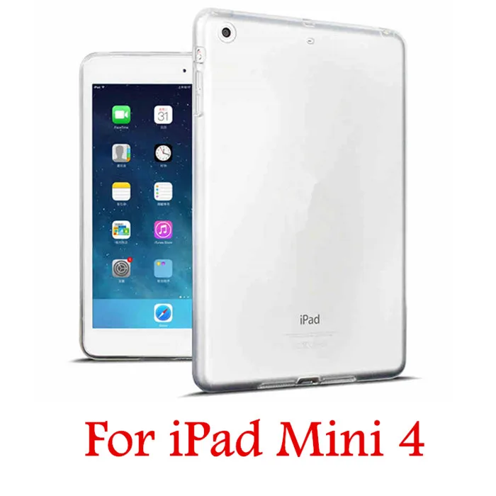Mini 4 Прозрачная крышка для iPad 10,2 чехол прозрачная накладка на заднюю панель из силикона и ТПУ для iPad 9,7 Air 2/1 Pro 10,5 11 Mini 2/3/4/5 Капа - Цвет: Mini 4
