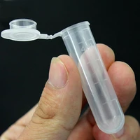50pcs 5ml transparent micro plastic test tube centrifuge bottle snap on lid for laboratory sample storage container school stati