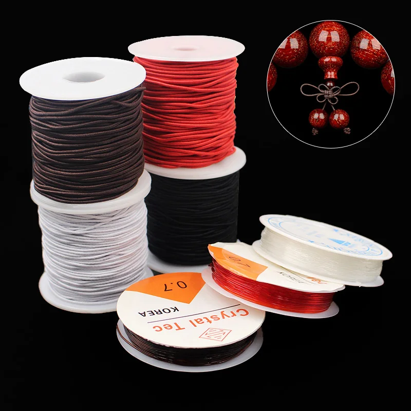 

DIY Jewelry Accessories 1.2mm Waxed Polyester Cord Beading Thread Braided Rope String Rope Elastic Bands 50m/lot