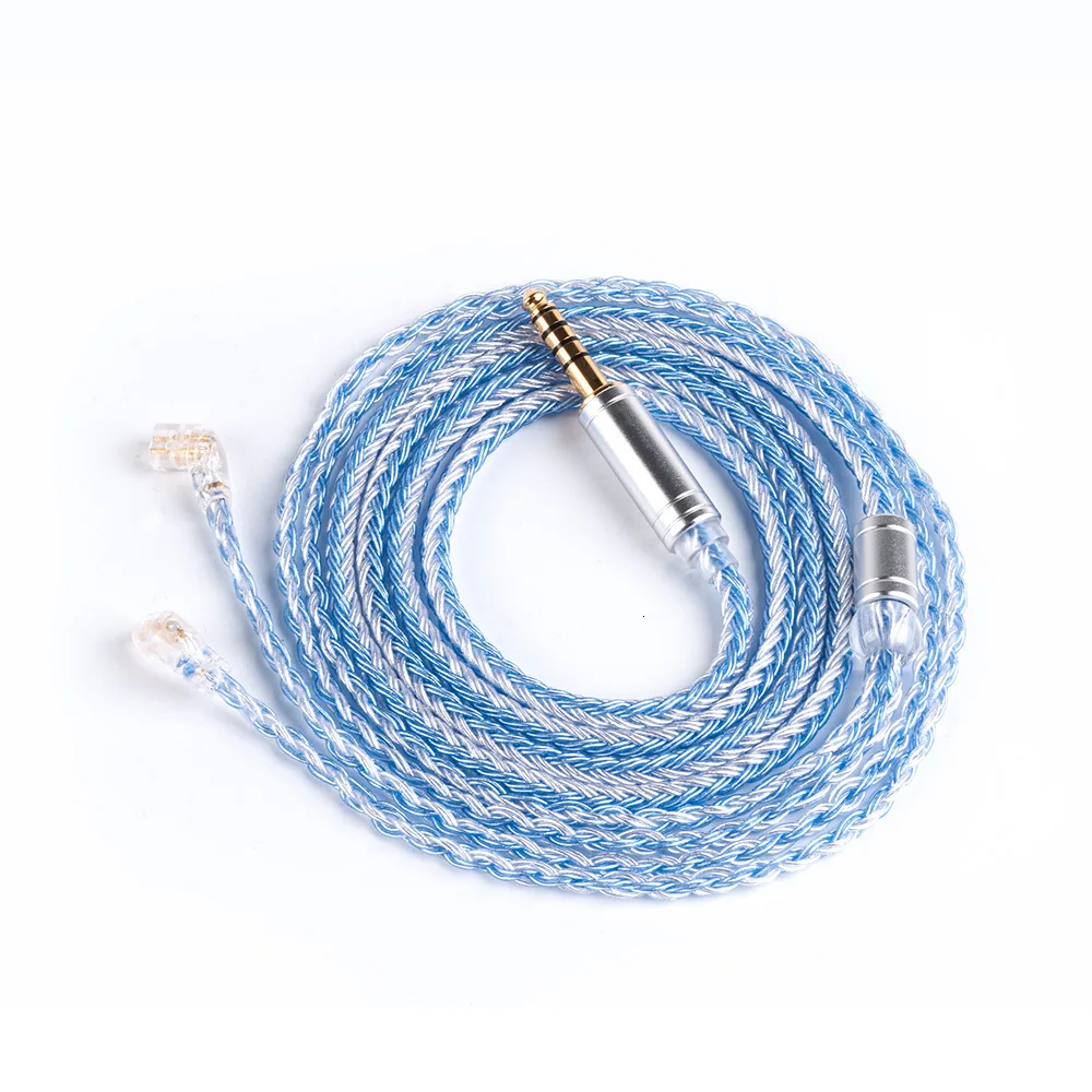 AK Yinyoo 16 Core Silver Plated Cable 2.5/3.5/4.4mm Balanced Earphone Upgrade Cable With MMCX/2Pin for ZS10 PRO AS16 ZSX C12