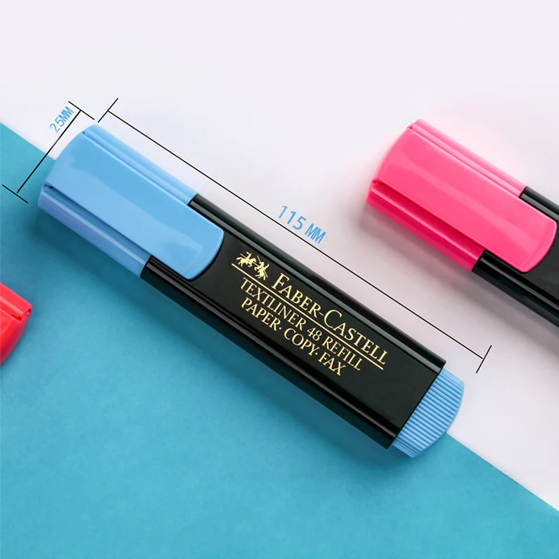 6 шт Faber Castell Textliner маркеры, фломастер, ручка 1548 красный/синий/желтый/розовый/оранжевый/зеленый Цвета для выбора Wrting расходные материалы