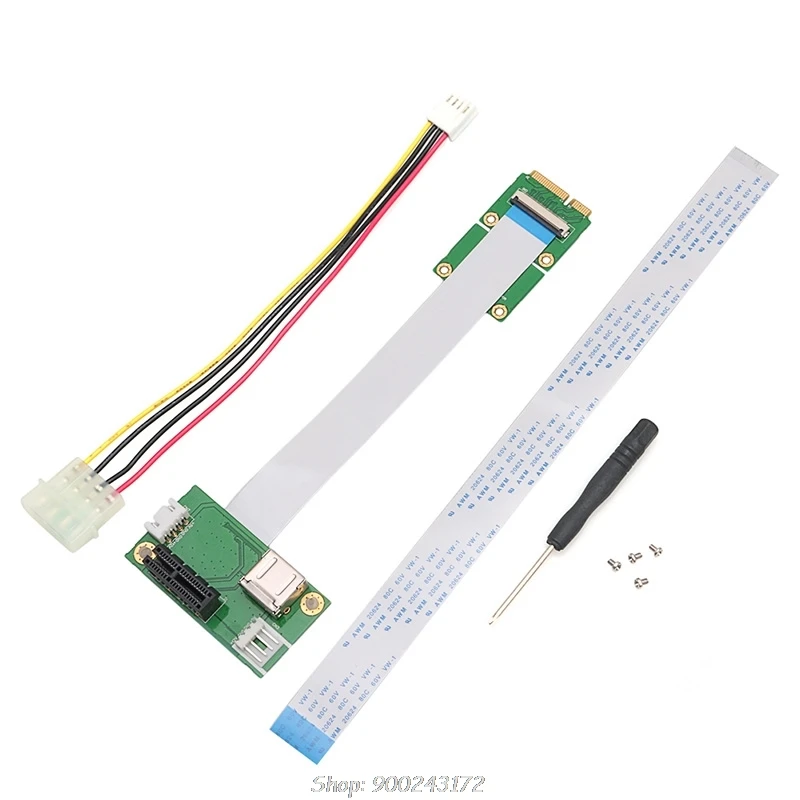 

Express PCI-E to PCI-E Mini 1X Extension Cord Adapter Card with USB Riser Card O22 20 Dropship