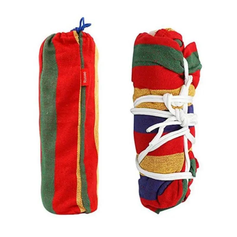 

Portable 280*150 & 280*80 Single And Double Outdoor Canvas Camping Hammock Bend Wood Stick Blue Red Hot Sale New Arrivals