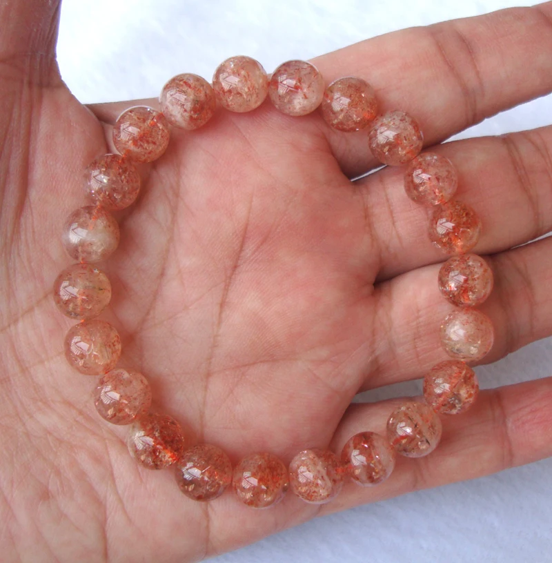 Free Shipping Natural Gold Sunstone Round 9mm Beads Bracelet Women Jewelry Accessories Weddings Parties Birthday Gift |