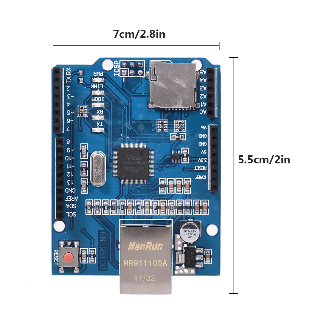 Плата расширения W5100 совместимая плата Ethernet Shield сетевая для Arduino UNO Mega2560