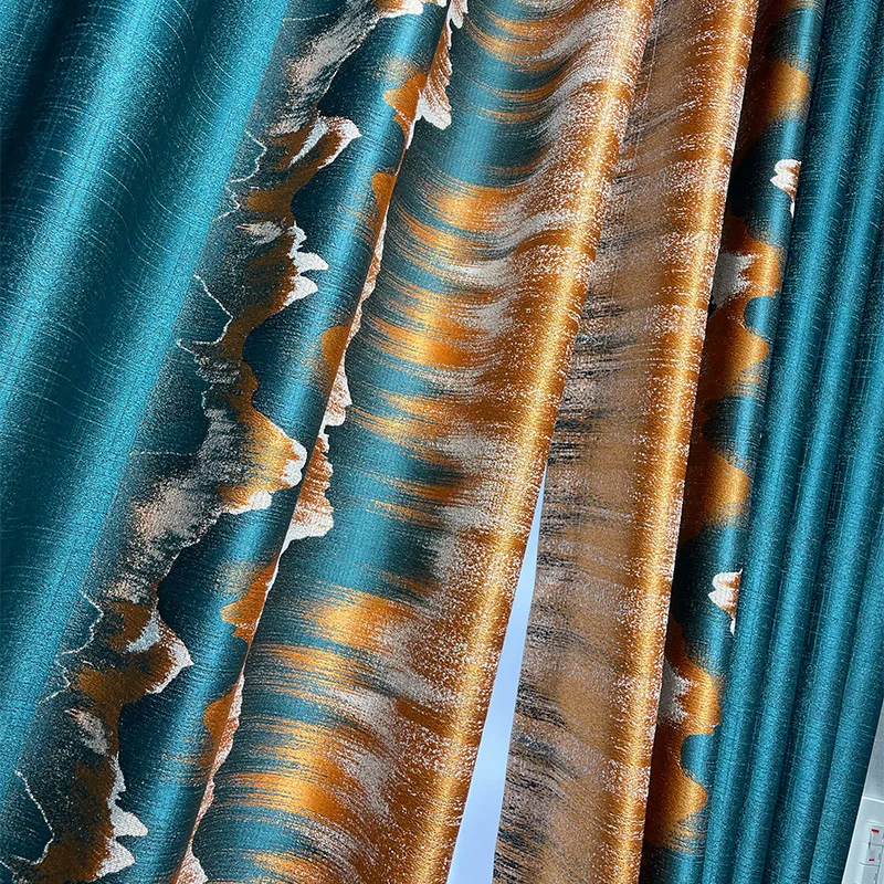 Шторы для гостиной столовой спальни новые высокоточные золотистые жаккардовые