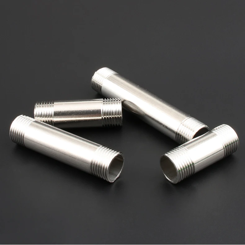 

Water connection 1/8" 1/4" 3/8" 1/2" 3/4" 1" 1-1/4" 1-1/2" Male X Male Threaded Pipe Fittings Stainless Steel SS304 100mm Length