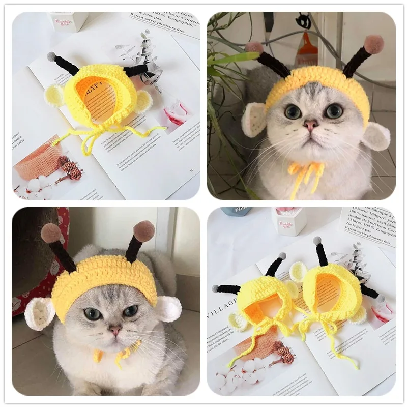 Шляпа с кошачьими ушками Cuttie костюм кошки для маленьких собак косплея одежда