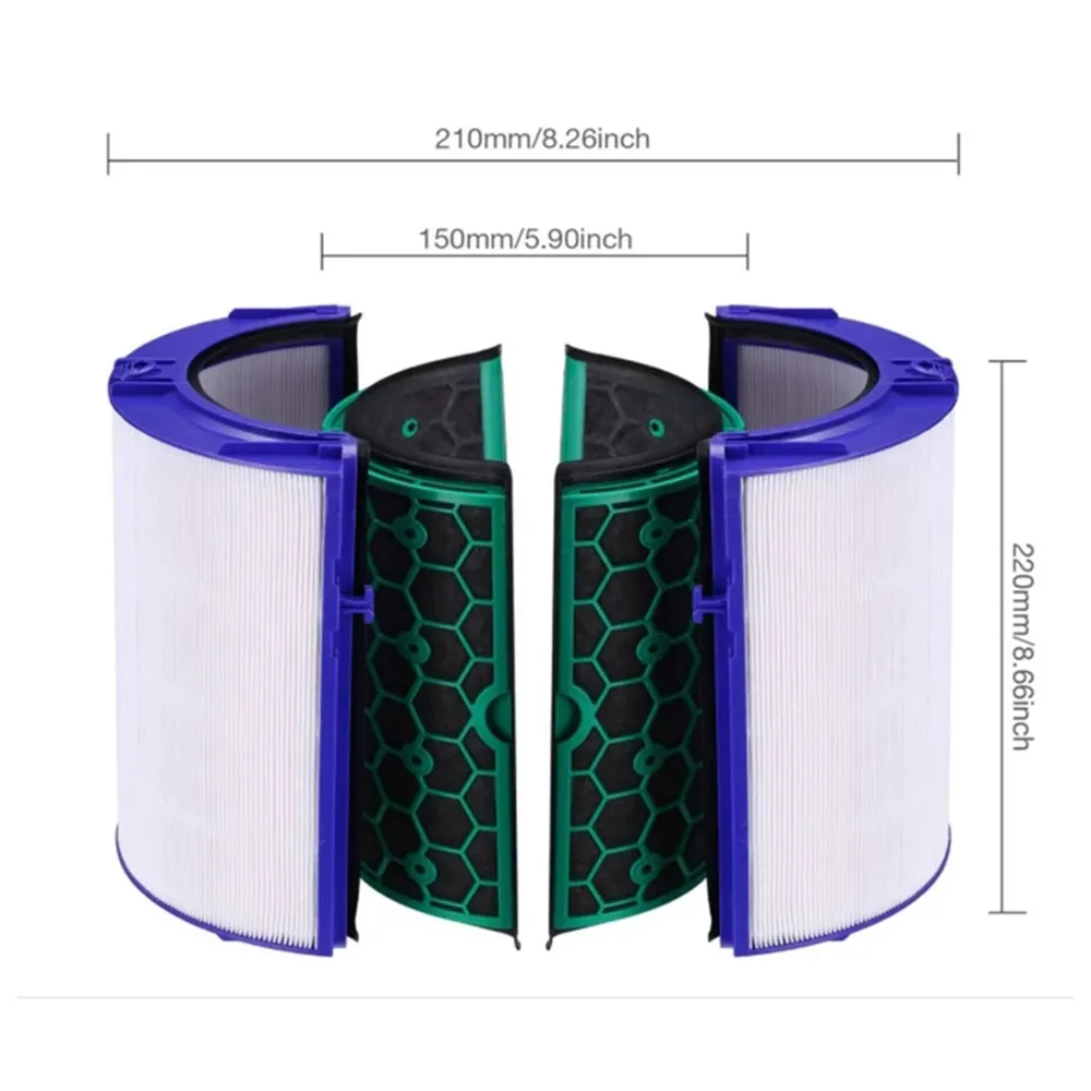 

Activated Carbon Filter For Dyson TP04 HP04 DP04 TP05 HP05 Pure Cool Hepa Purifier Sealed Two Stage 360 Degree Filter System