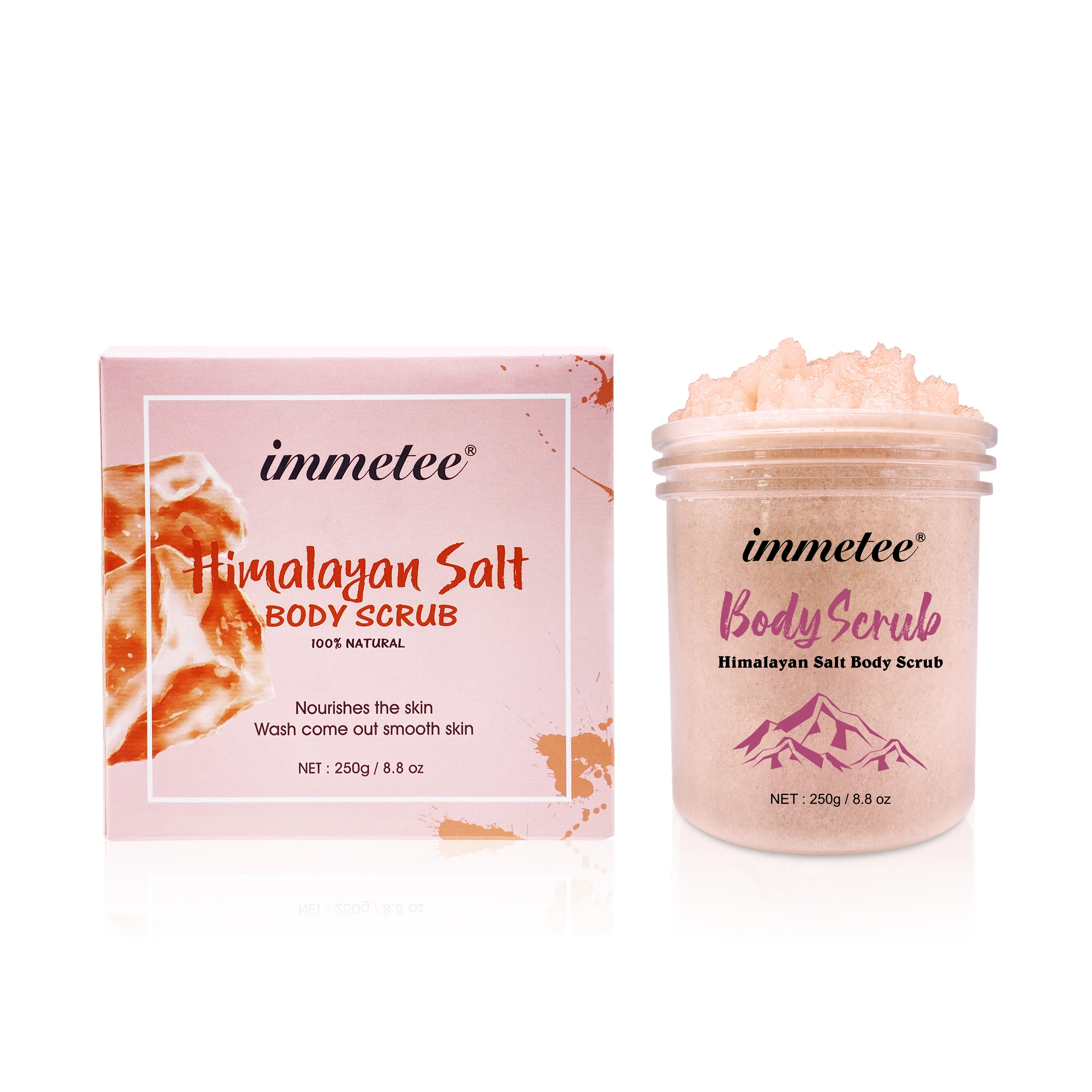 

IMMETEE Himalayan Salt Body Scrub Removes Dead Skin Nourishing & Moisturizing with Vitamins and Minerals 250g