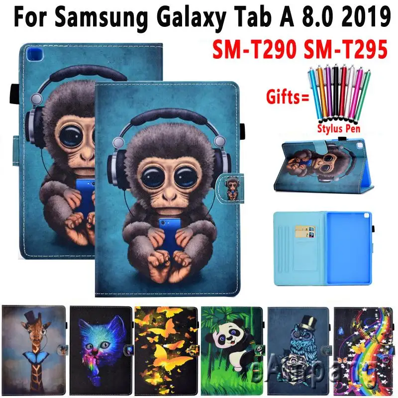 

Противоударный чехол-книжка для планшета Samsung Galaxy Tab A 8,0, 2019, T290, T295, искусственная кожа