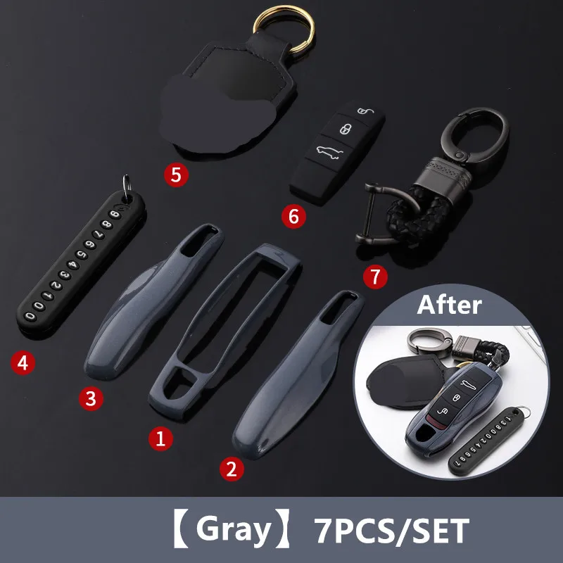7 шт./компл. чехол для ключа автомобиля с дистанционным управлением Porsche Panamera Carman