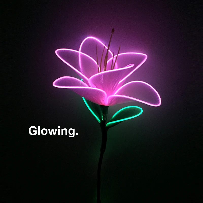 Мерцающие цветы EL сценический дизайн праздничное освещение искусственное