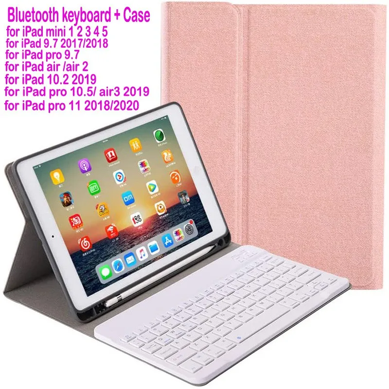 

iPad Bluetooth Keyboard Case Cover For ipad mini 1 2 3 4 5/ipad 9.7 2017 2018/ipad air 1 2/ipad pro 9.7/ipad pro 10.5/pro11 2018