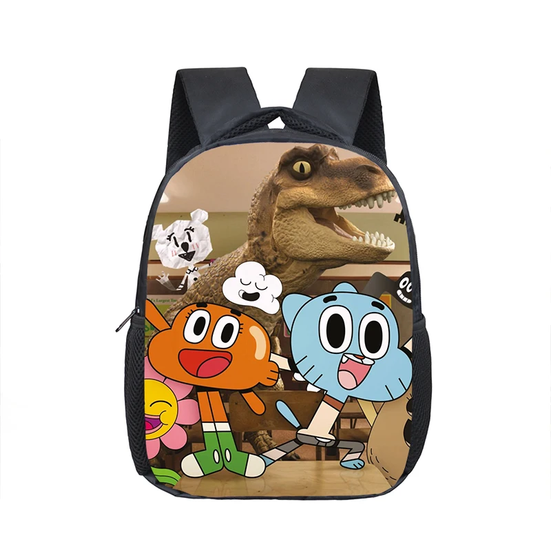 12 дюймов удивительный мир Gumball сумки для детского сада, школы книжные сумки Дети Малыш Детская сумка-рюкзак подарок