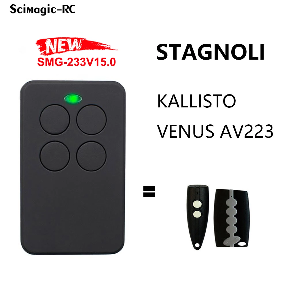 

STAGNOLI KALLISTO,VENUS AV223 Remote Control Garage Gate Key Fob Rolling Code Transmitter 433MHz Commander