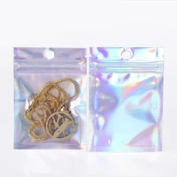 reusable snack storage bags clear front tear notch pouches jewelry ziplock bags medical mask packaging bags w hang hole 100pcs