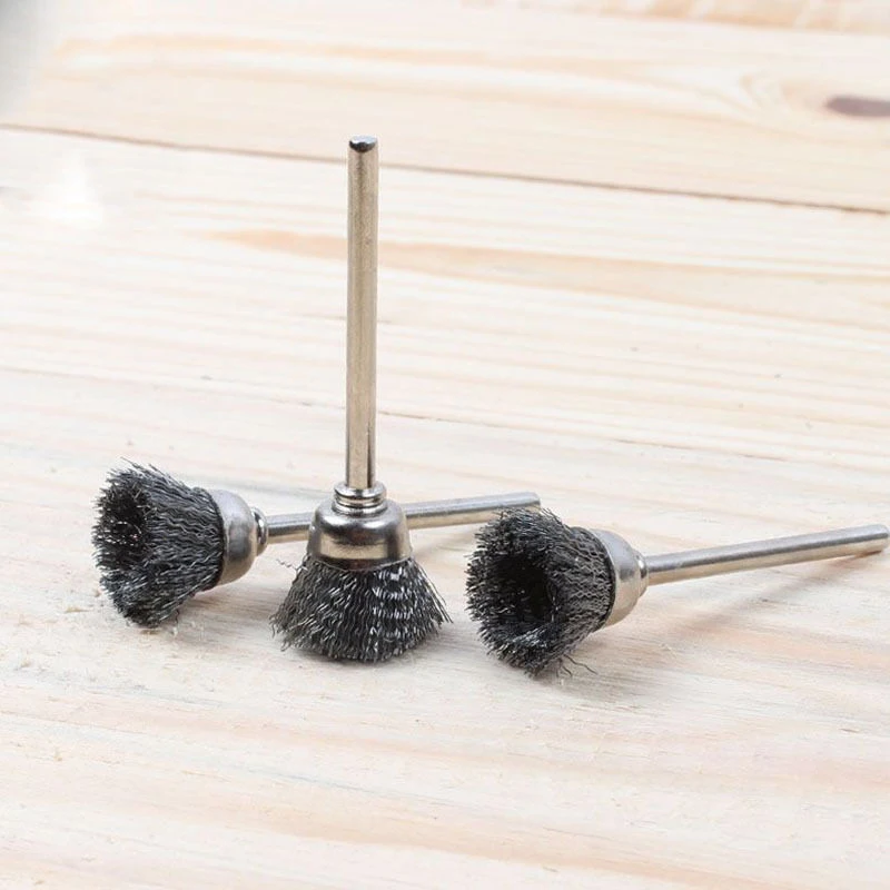 

10pcs Stainless Steel Mini Brass Wire Brush Wheel Drill Rotary Tool Polishing