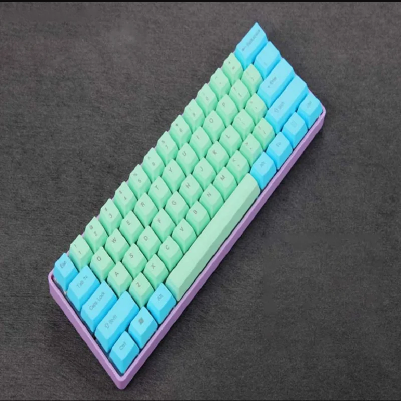 Backlit keycaps gh60 poker Bface custom mechanical keyboard keycaps oem profile Doubleshot PBT Clear shine-through OEM height  - buy with discount