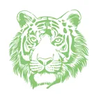 Светящиеся нашивки с логотипом головы тигра, железные нашивки для одежды, термотрансферные флуоресцентные наклейки для одежды, бесплатная доставка