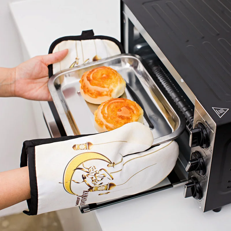 ИД Мубарак фартуки для выпечки антигорячие перчатки коврик духовки варежки