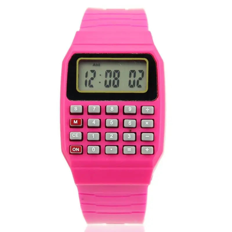 

Fad Children Silicone Date Multi-Purpose Kids Electronic Calculator Wrist Watch