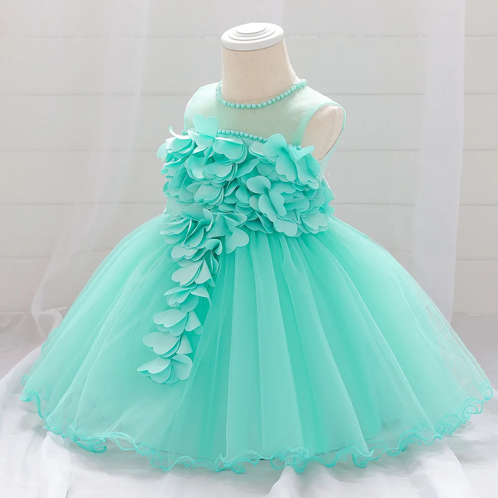 Кружевное рождественское платье для девочек 2 шт. + накладные платья крестин и