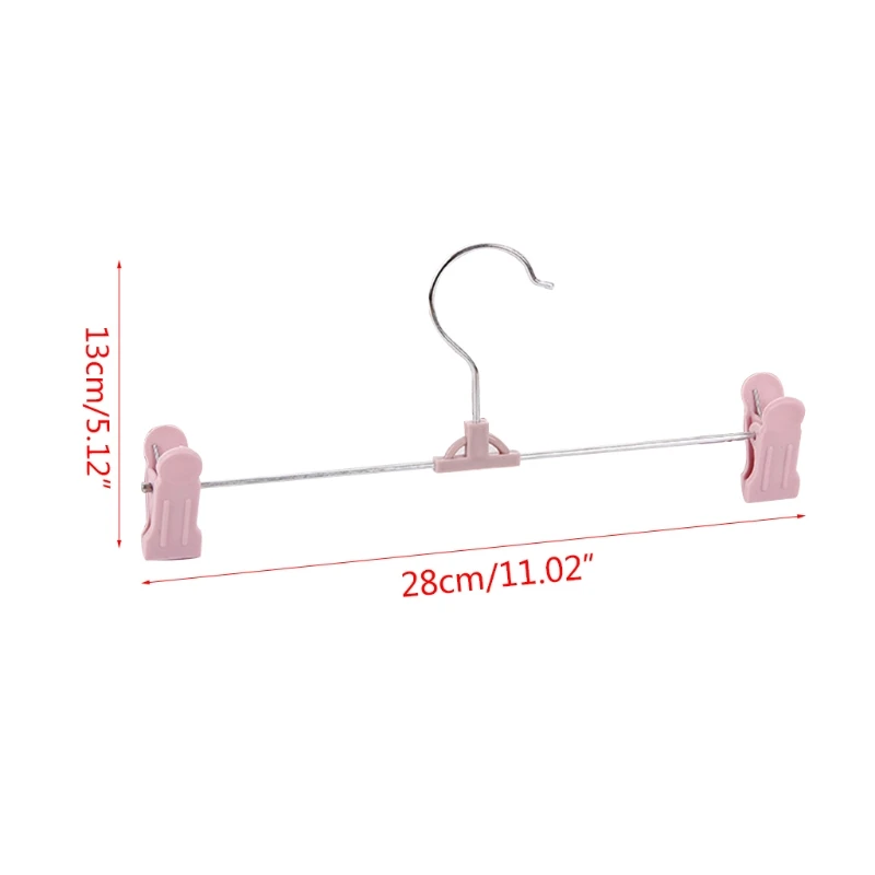 

Trouser Hangers, 10 Pack Skirt Hangers with Adjustment Plastic Grip Pant Hangers