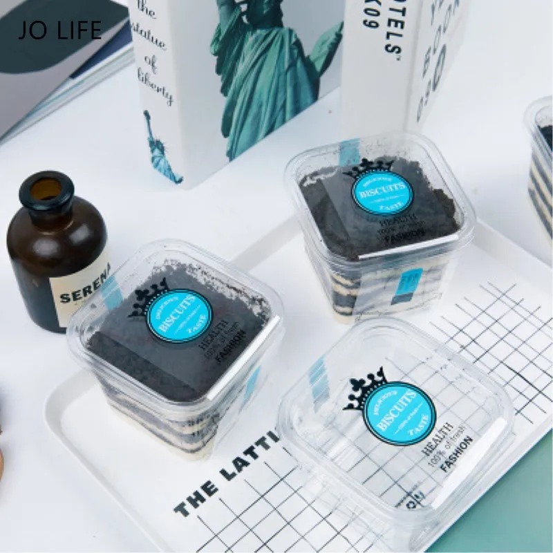 Одноразовая прозрачная миска для мороженого JO LIFE 10 шт. чашка десерта с крышкой