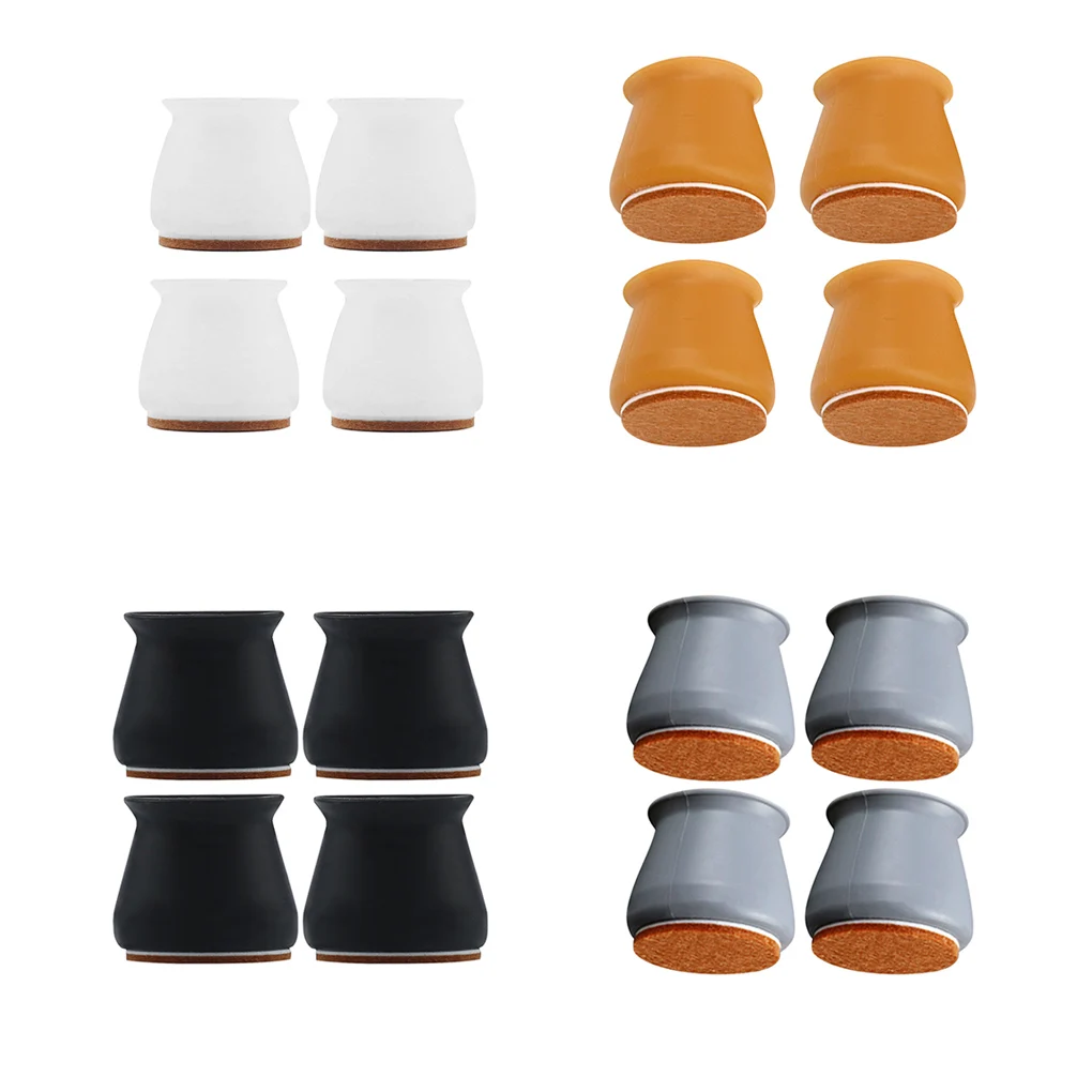 

4PCS Silicon Chair Leg Protector Non-slip Table Foot Cover Silicone Hardwood Floor Furniture Leg Cap