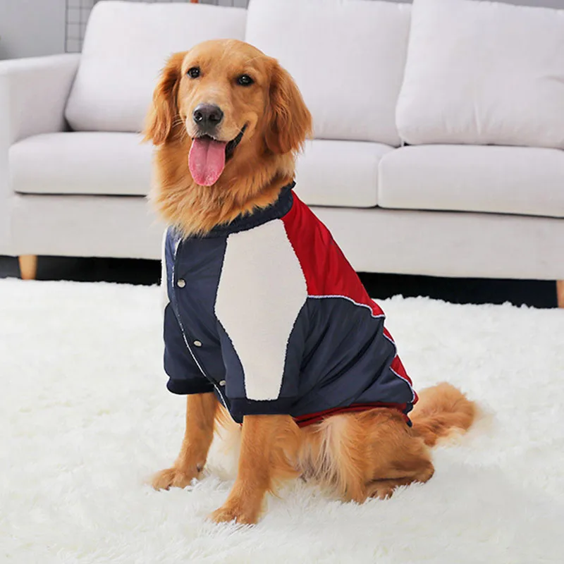 Зимняя теплая Большая одежда для больших собак толстовка с капюшоном зимний