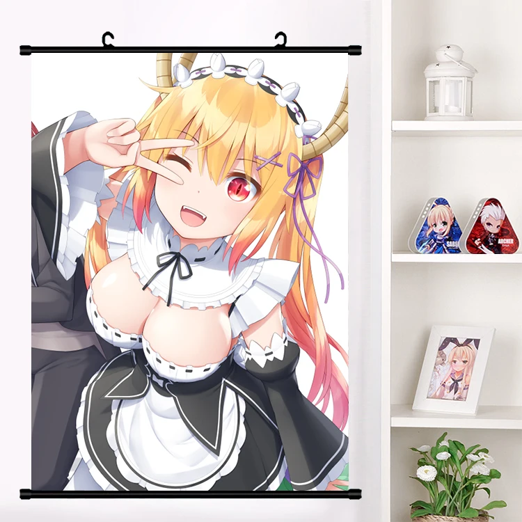 Аниме Miss Kobayashi's Dragon Maid Kobayashi san Chi no KannaKamui настенный прокрутка постер настенные